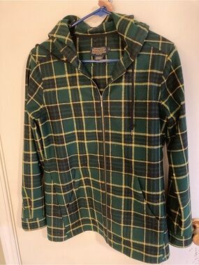 Pendleton Dark Green Plaid Wool Shirt Jacket - 100% Wool